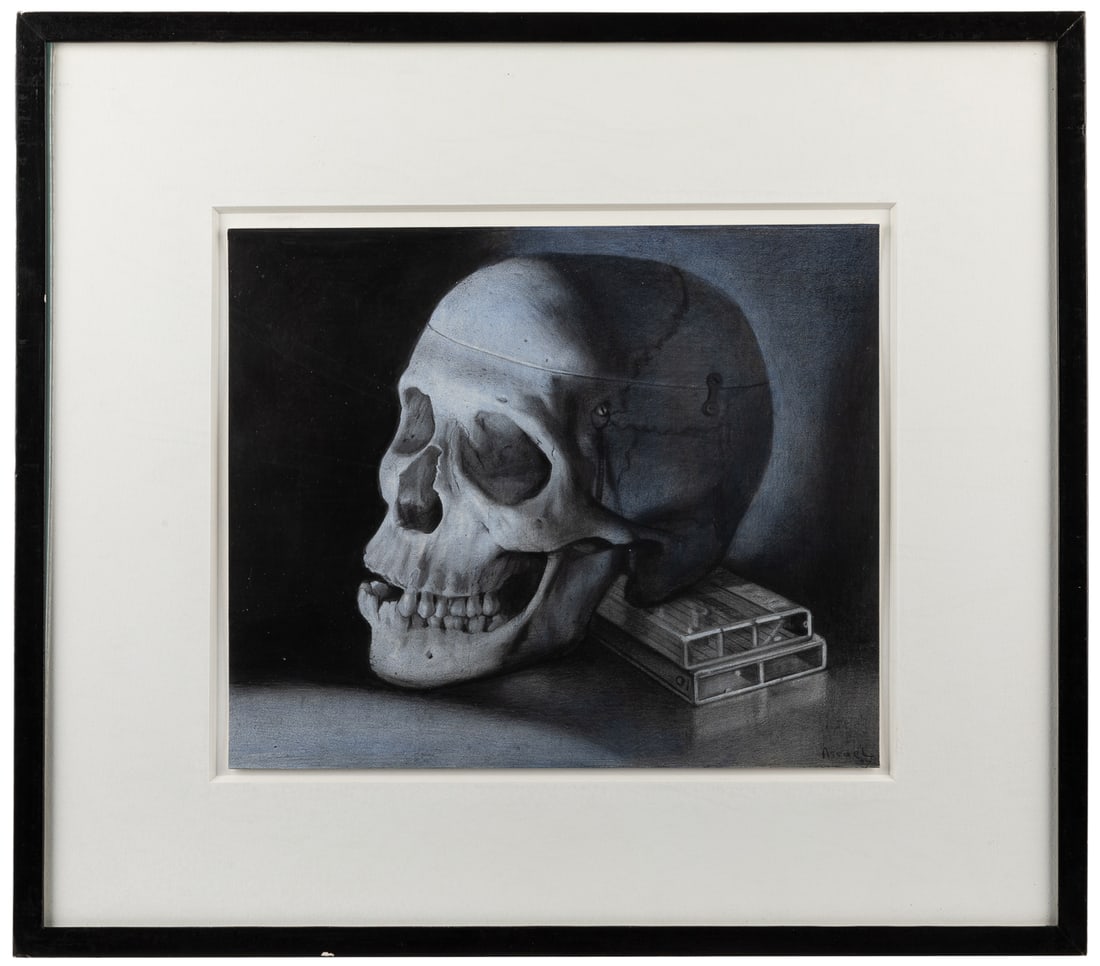 ASSAEL, Steven (American, b. 1957). Skull. 1997. Graphite, ... (1 of 1)