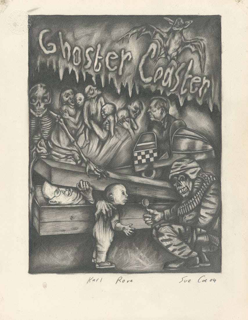 [WAR]. COE, Sue (English, b. 1951). Karl Rove. 2004. Graphi... (1 of 1)