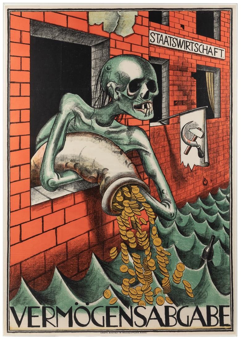 STOECKLIN, Niklaus (Switzerland, 1896 - 1982). Vermogensabg... (1 of 1)