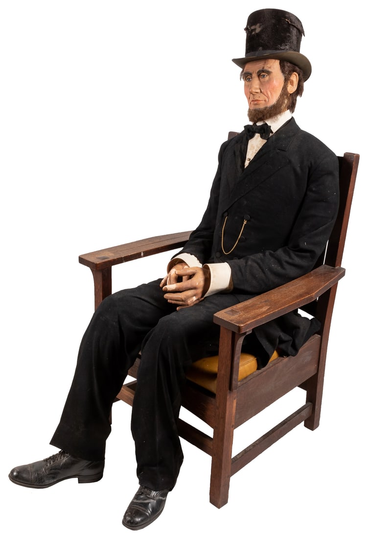 [WAX FIGURE]. Abraham Lincoln Seated Figure. (American, 20t... (1 of 4)