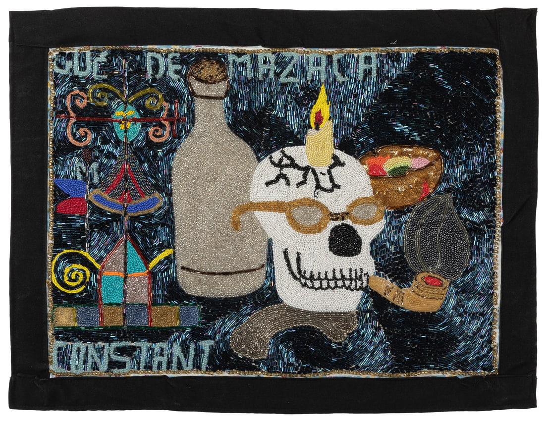 [ETHNOGRAPHICA]. Smoking Skull and Bottle Tableau Voodoo Fl... (1 of 3)