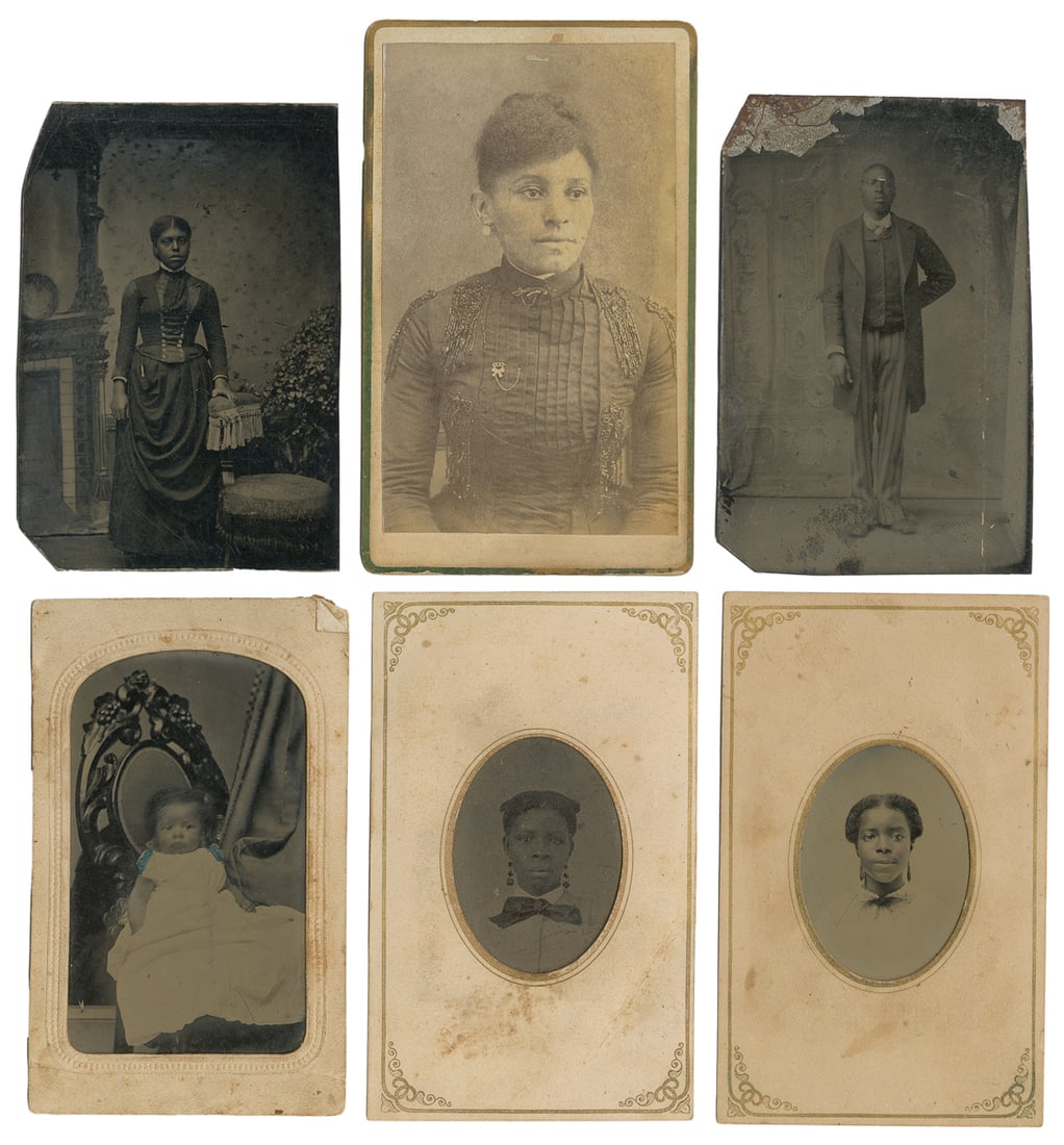 [CIVIL WAR]. [BLACK AMERICANA]. Group of Six African Americ... (1 of 2)