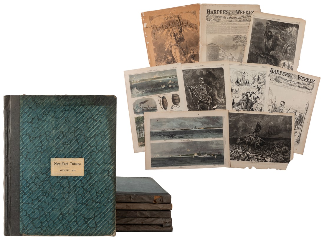 [WORLD WAR I]. Bound New York Tribunes 1917-1918. New York:... (1 of 4)