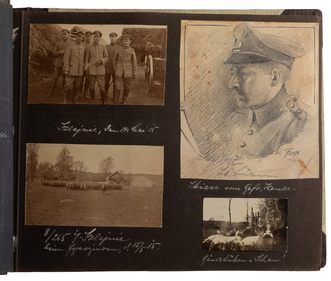 [WORLD WAR I]. Two German Photo Albums. 1914-16. Albumen pr... (1 of 5)