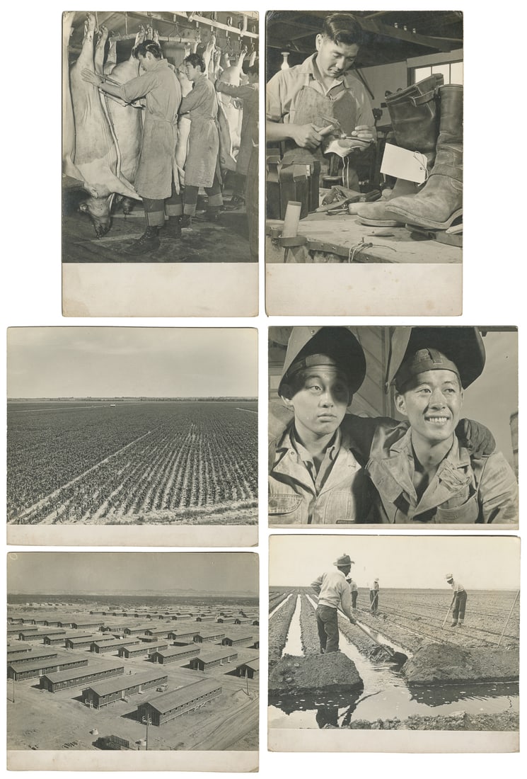 [WORLD WAR II]. Six Press Photographs of Japanese Internmen... (1 of 7)
