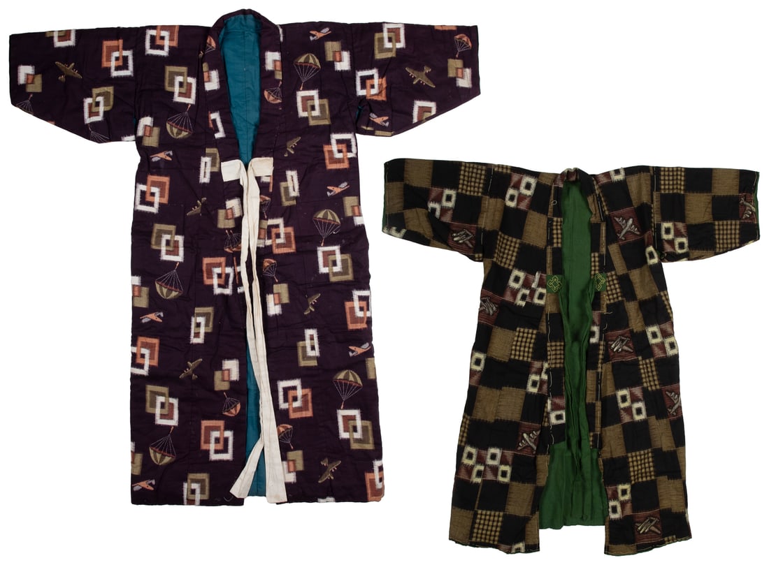 [WORLD WAR II]. [TEXTILES]. Two Children’s Propaganda Kimon... (1 of 5)