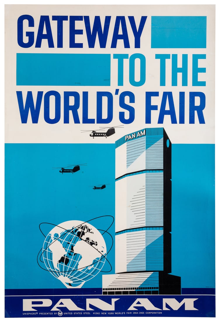 Gateway to the World’s Fair / Pan Am. 1961. Poster depictin... (1 of 1)