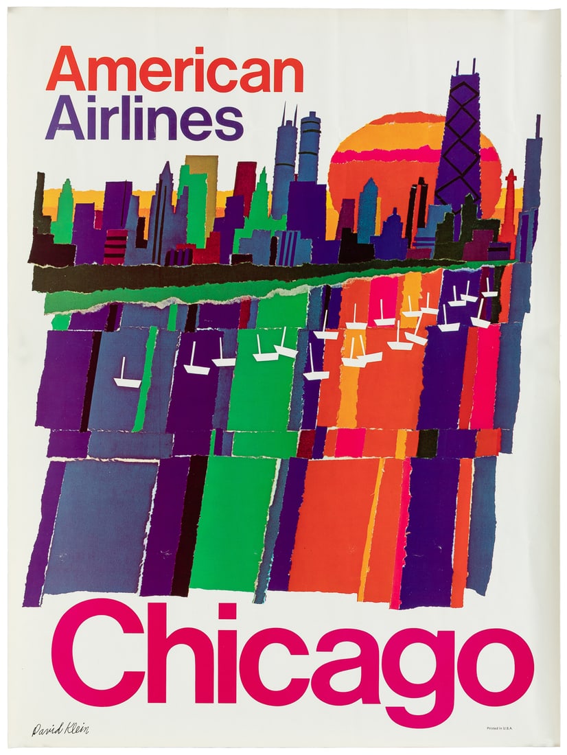 KLEIN, David (1918-2005). American Airlines / Chicago. Circ... (1 of 1)