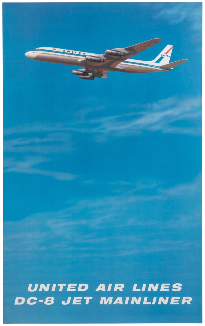 United Air Lines DC-8 Jet Mainliner. Circa 1960s. Vertical ... (1 of 1)