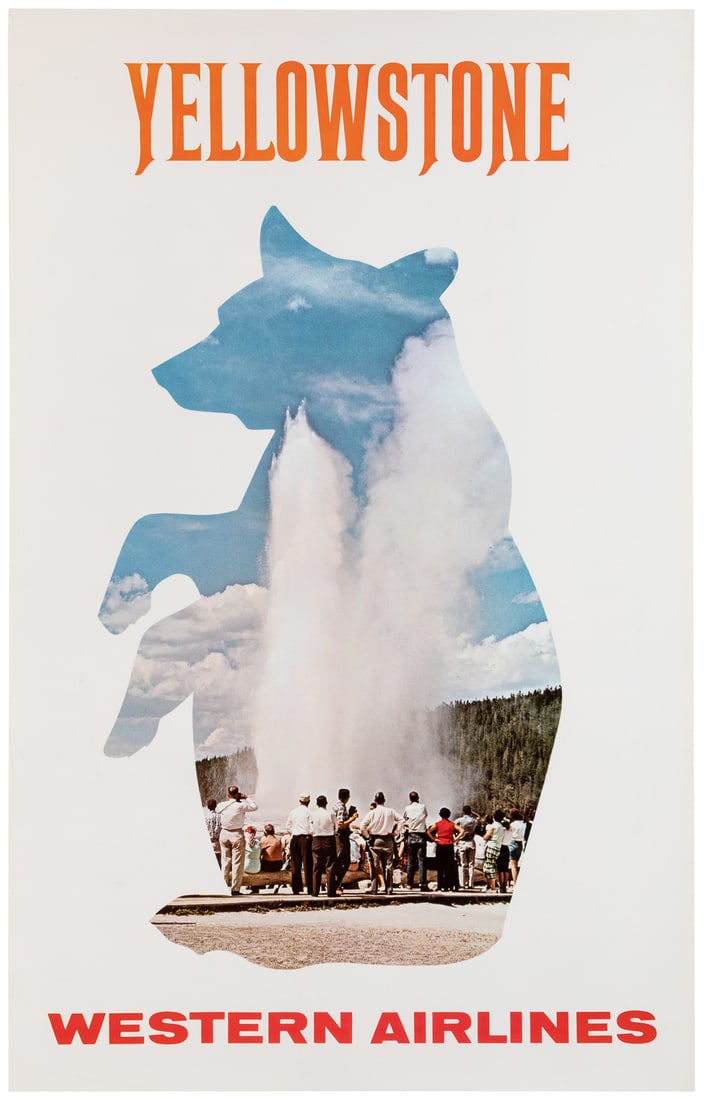Yellowstone / Western Airlines. Circa 1970s. Photographic p... (1 of 1)