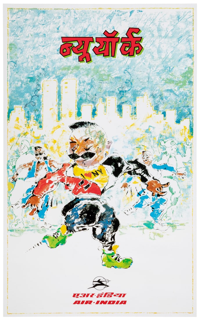 Air India / New York. Circa 1980s. Air India poster with th... (1 of 1)