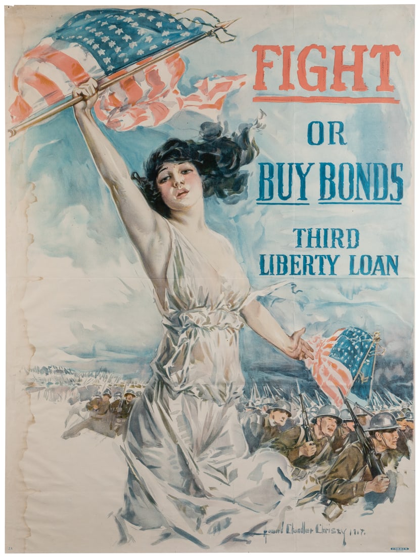 CHRISTY, Howard Chandler (1872-1952). Fight or Buy Bonds / ... (1 of 1)