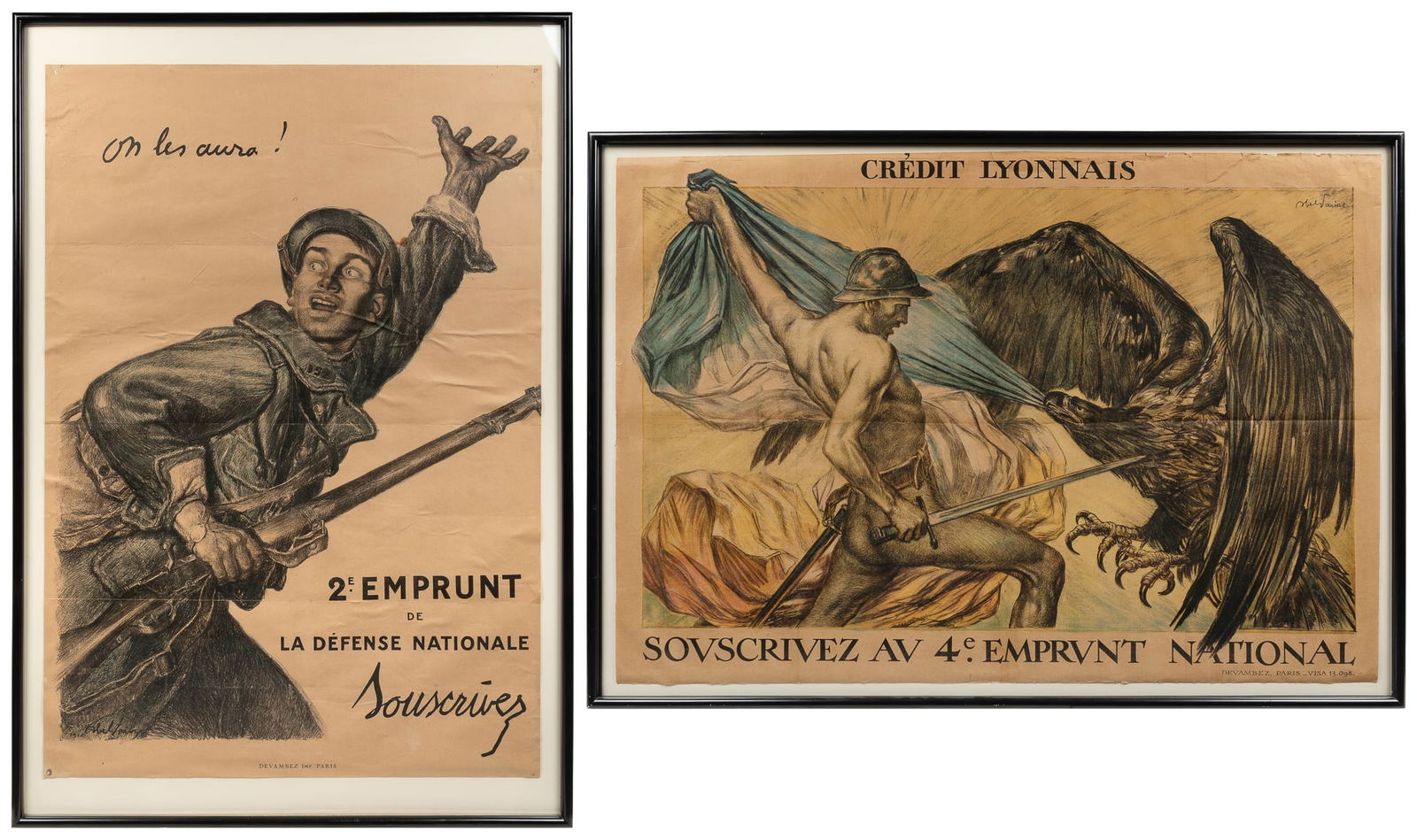 FAIVRE, Abel (1867–1945). Two Emprunt National Posters. 191... (1 of 3)