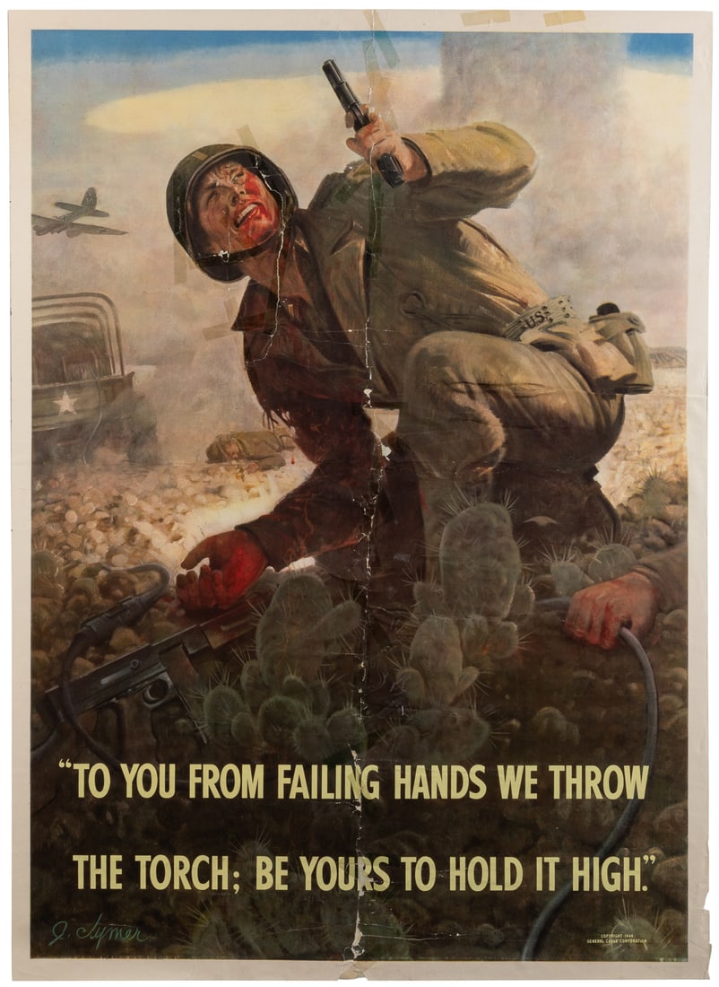 [WORLD WAR II]. Group of 6 propaganda and recruiting poster... (1 of 6)