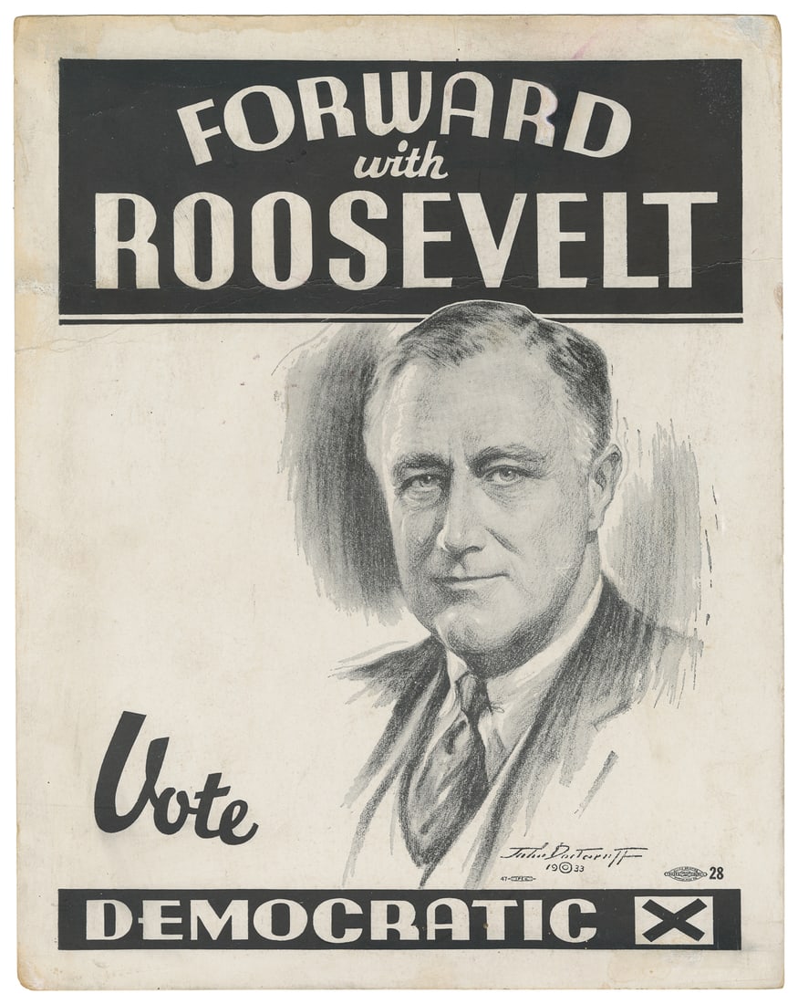 DOCTOROFF, John (1894 – 1970). Forward with Roosevelt / Vot... (1 of 1)
