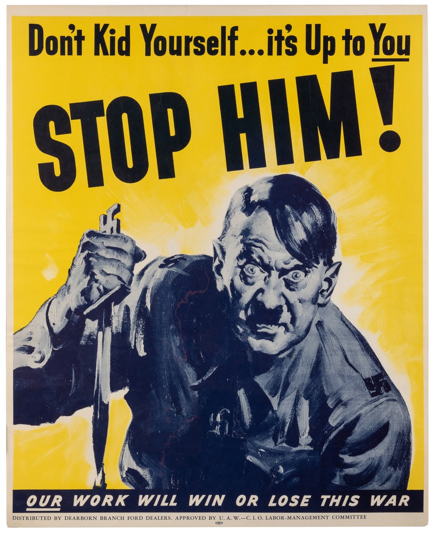Don’t Kid Yourself…it’s Up to You / Stop Him! Circa 1942-43...: Don’t Kid Yourself…it’s Up to You / Stop Him! Circa 1942-43. Distributed by Dearborn Branch Ford Dealers. Approved by UAW-CIO Labor Management Committee. Union printer’s label 