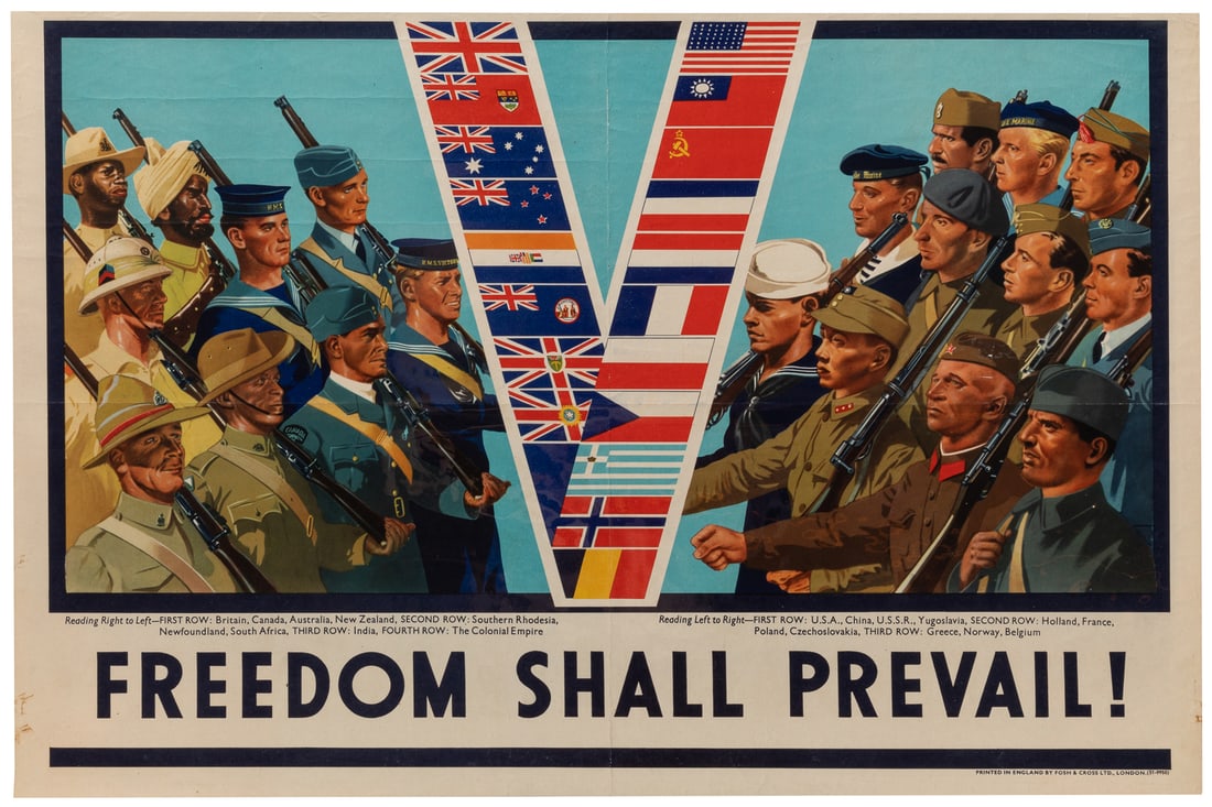 Freedom Shall Prevai! London: Fosh & Cross, 1940s. Poster w... (1 of 1)