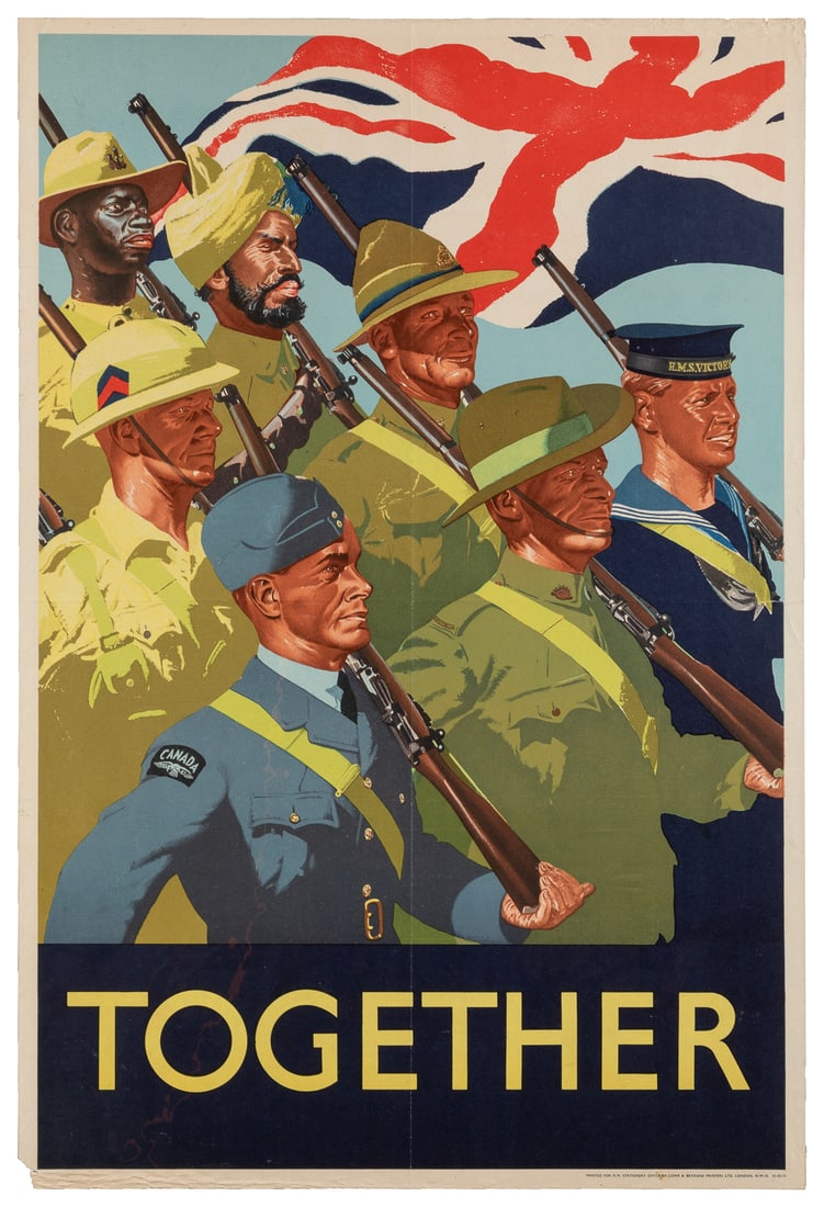 Together. London: Lowe & Brydone, 1940s. Lithograph war pro... (1 of 1)