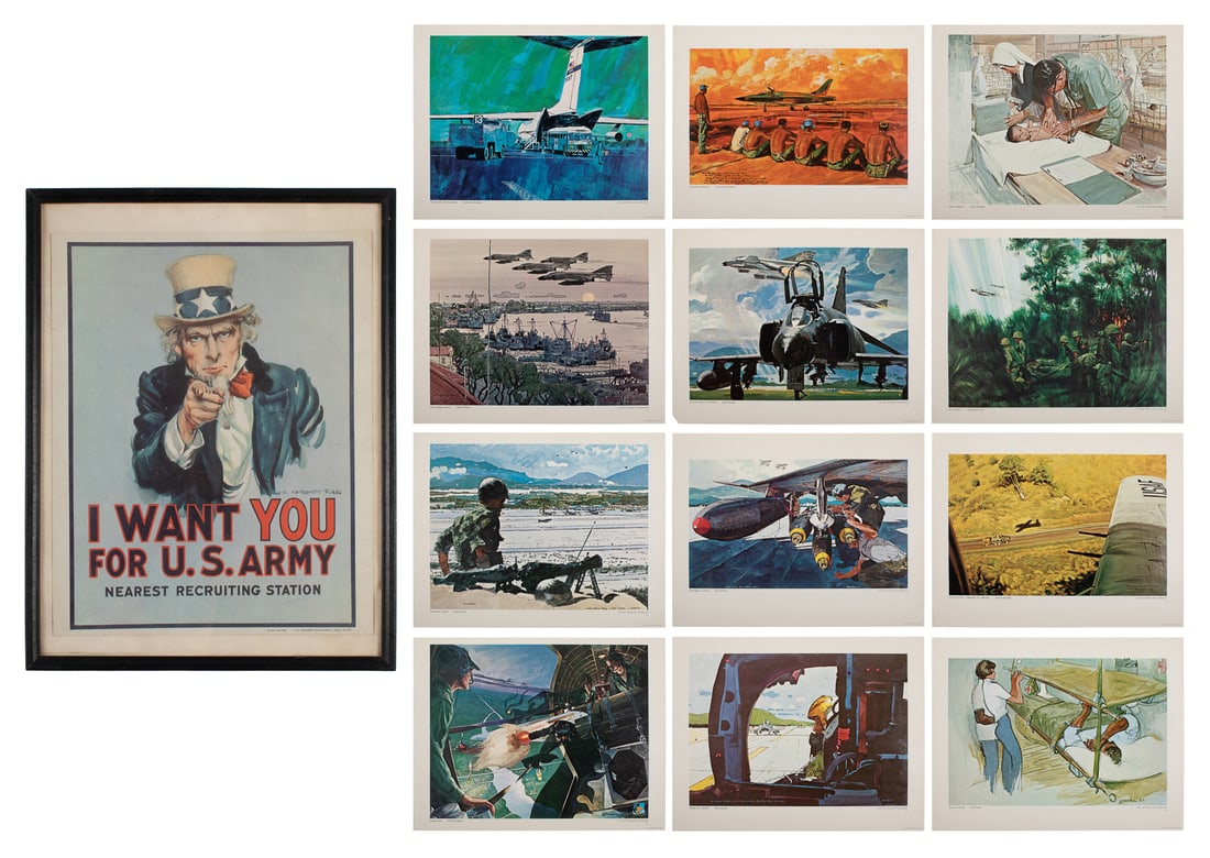 [VIETNAM WAR]. VARIOUS ARTISTS. The U.S. Air Force Lithogra... (1 of 14)