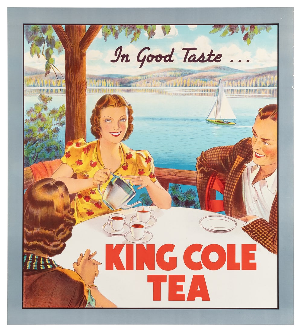 King Cole Tea / In Good Taste. Circa 1950s. Lithograph adve... (1 of 1)