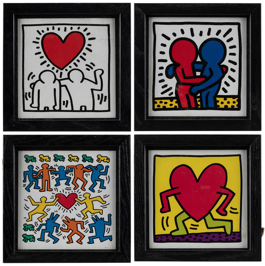 (AFTER) HARING, Keith (1958 – 1990). Group of 4 Pop Shop pr... (1 of 5)