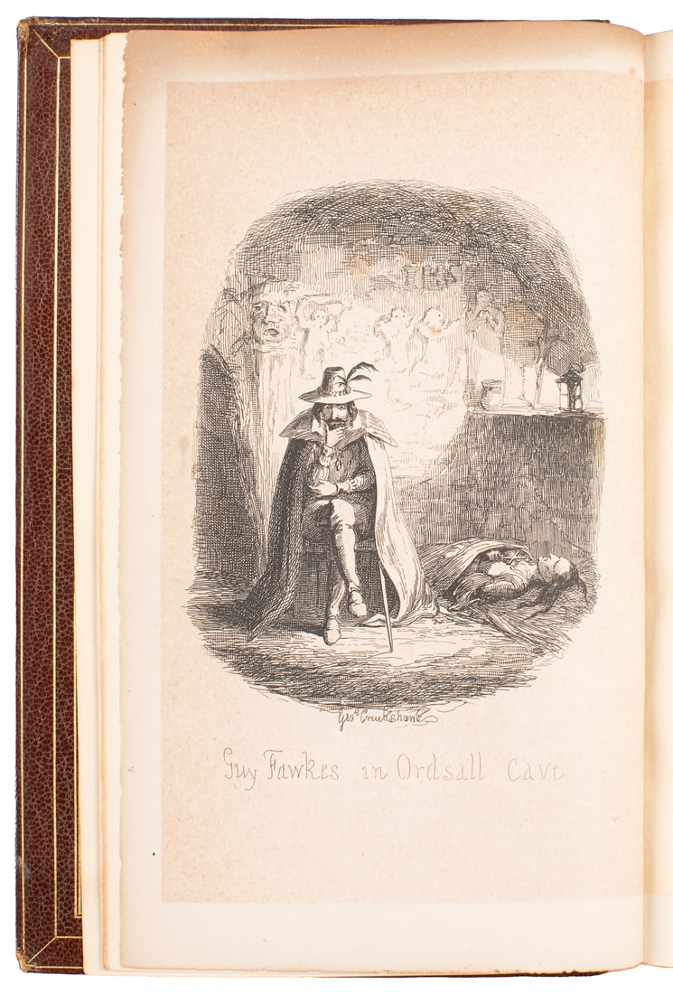 [CRUIKSHANK, George (1792-1878), illustrator]. AINSWORTH, W...: [CRUIKSHANK, George (1792-1878), illustrator]. AINSWORTH, William Harrison (1805-1882). Guy Fawkes. An Historical Romance… [London:] Bentley’s Miscellany, [ca. 1840]. 8vo. Illustrated with