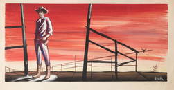 FRENCH, Jared (American, 1905-1987) Sketch - &#8220;Billy the Kid...