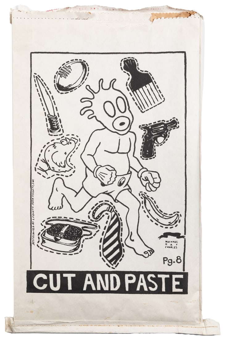 [EXHIBITION CATALOG]. CHARLES, Michael Ray (American, b. 19...: [EXHIBITION CATALOG]. CHARLES, Michael Ray (American, b. 1967). 1989–1997: Michael Ray Charles: An American Artist’s Work. Houston: Blaffer Gallery, 1997. Large exhibition catalog in the o