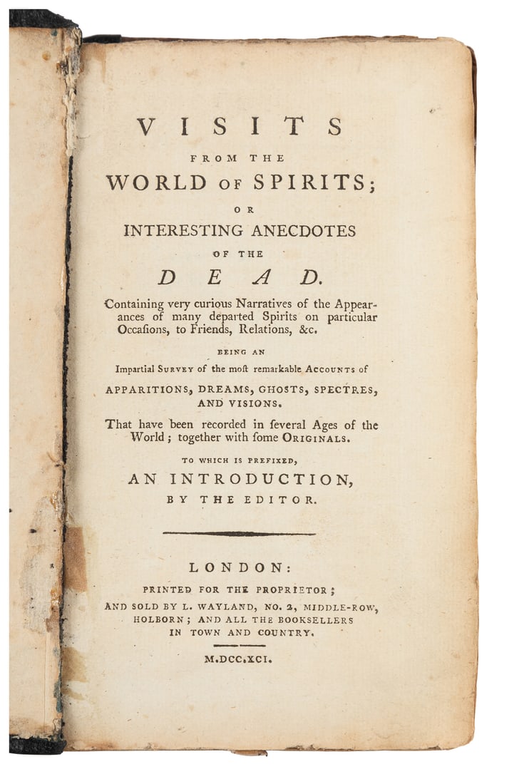 Visits from the World of Spirits; or Interesting Anecdotes ... (1 of 2)