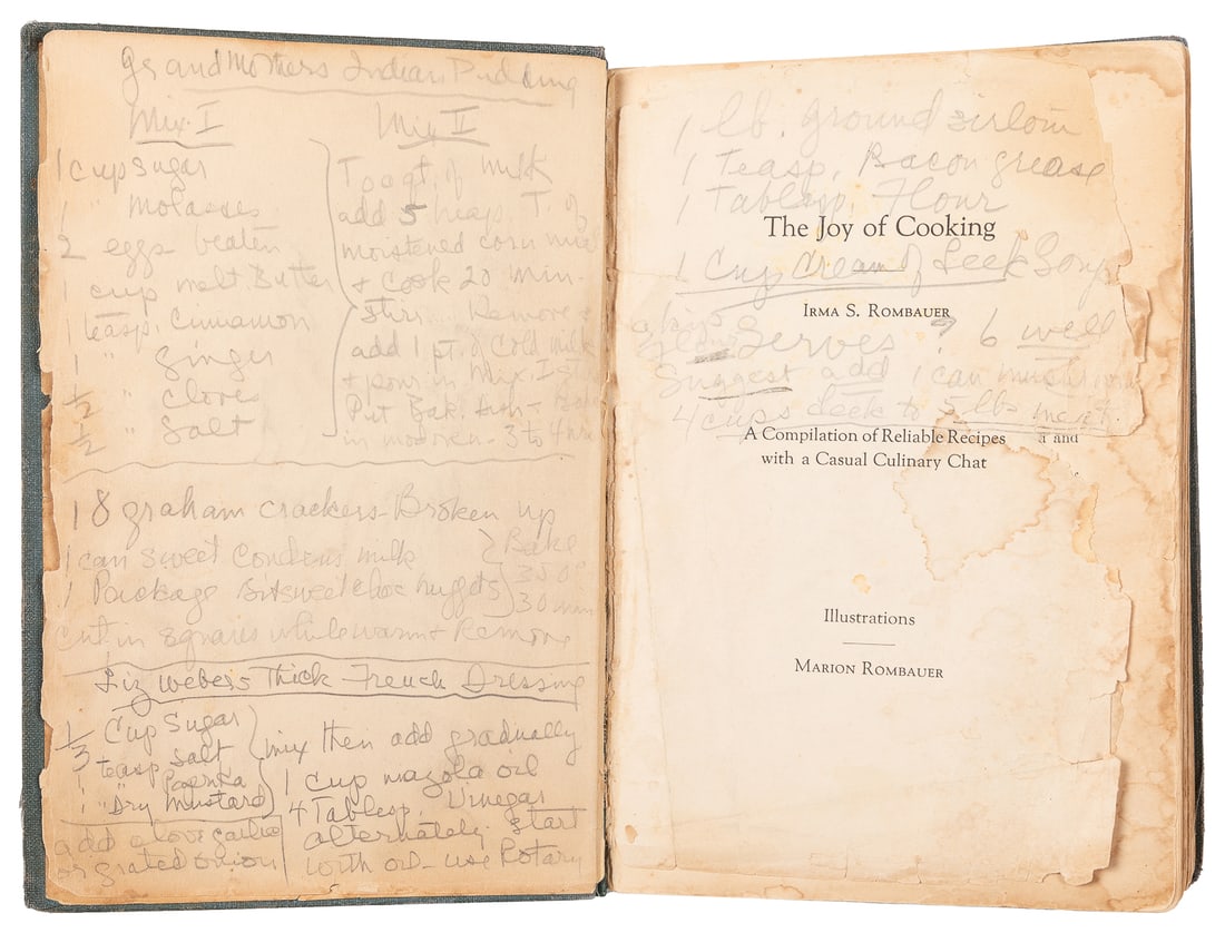 [COOK BOOKS]. ROMBAUER, Irma S. (1877-1962). The Joy of Coo... (1 of 5)
