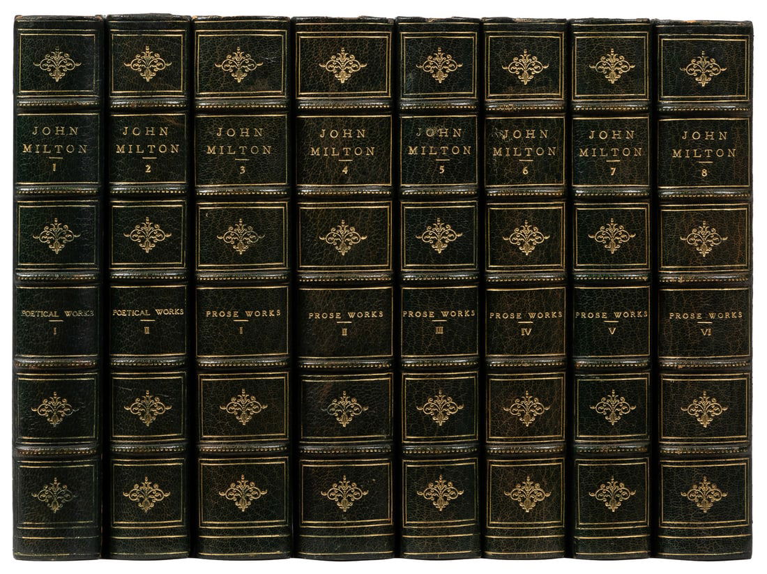 [FINE BINDINGS]. MILTON, John (1608-1674). The Works of Joh... (1 of 1)