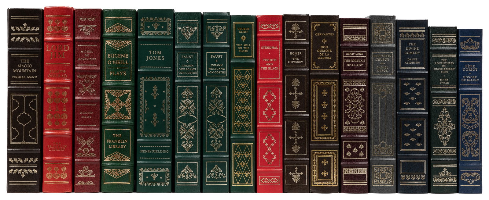 [FRANKLIN LIBRARY]. Group of 24 Titles. Franklin Center: Th...: [FRANKLIN LIBRARY]. Group of 24 Titles. Franklin Center: The Franklin Library, v.d. Publisher’s imitation leather (cloth) bindings (a few in leather), decorated with gilt, marbled paper or silk 
