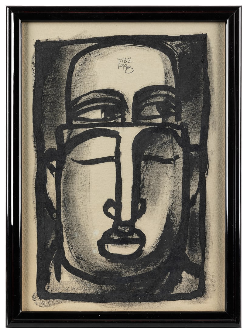 DIAZ, David. Original Marker Drawing Plus a Copy of Angel F... (1 of 3)