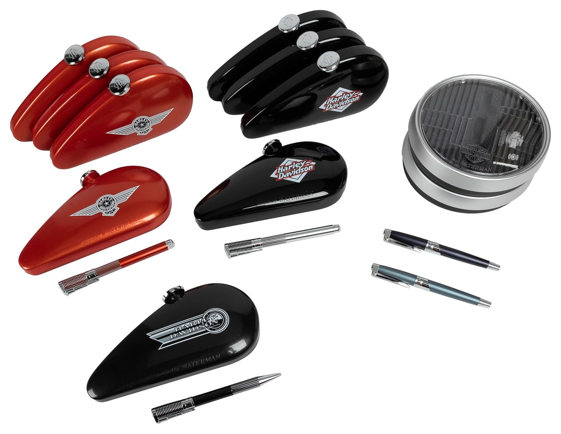 Waterman Harley Davidson Pens (Lot of 11). Group of nine fo... (1 of 2)