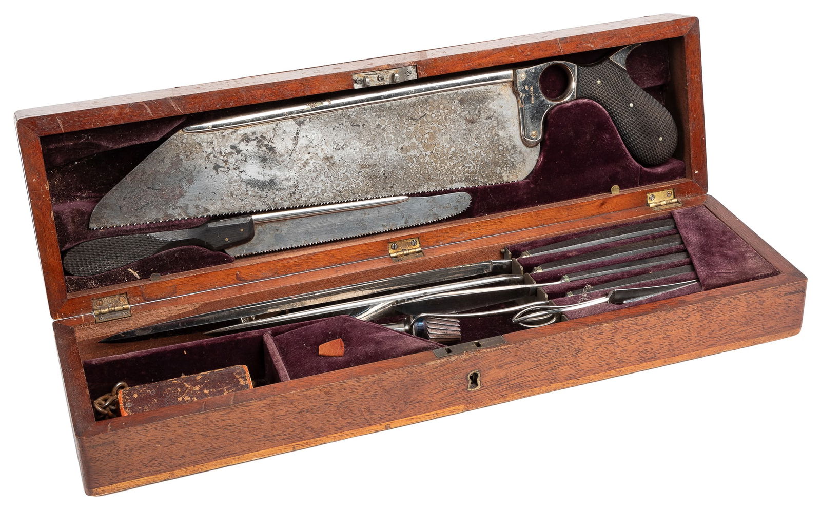Civil War Era Amputation Set and Spring Fleam. Circa 1860s-... (1 of 4)