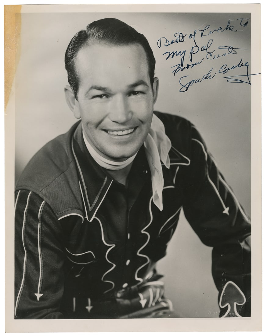 COOLEY, Spade (1910–1969). Signed Photograph. Circa 1940s. ... (1 of 2)