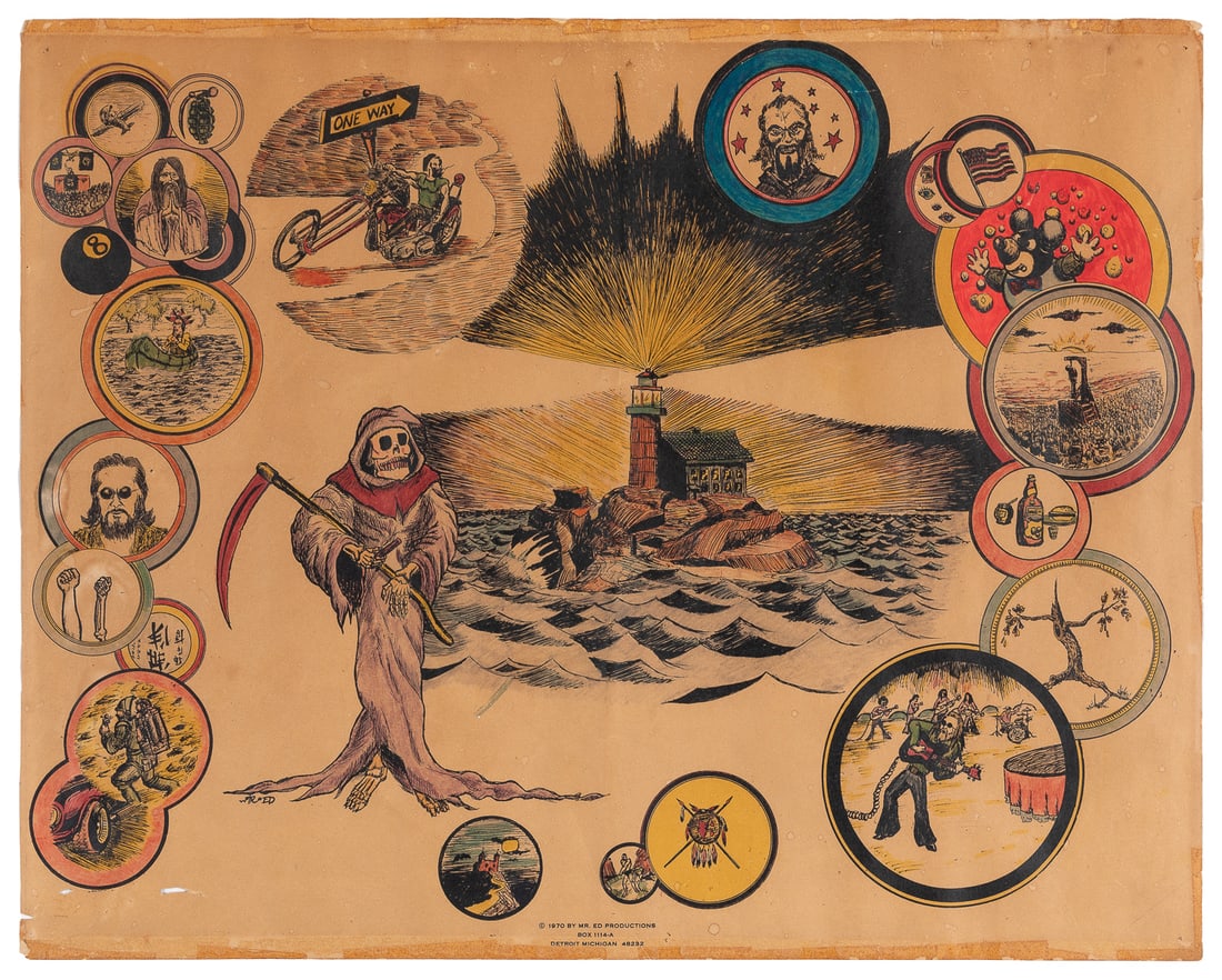  Grim Reaper at Lighthouse, and other Vignettes. Detroit: Mr... (1 of 1)