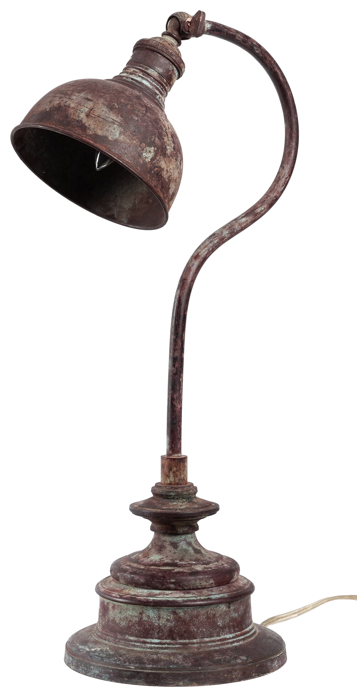 Industrial Gooseneck Metal Desk Lamp. Circa early 20th cent... (1 of 1)
