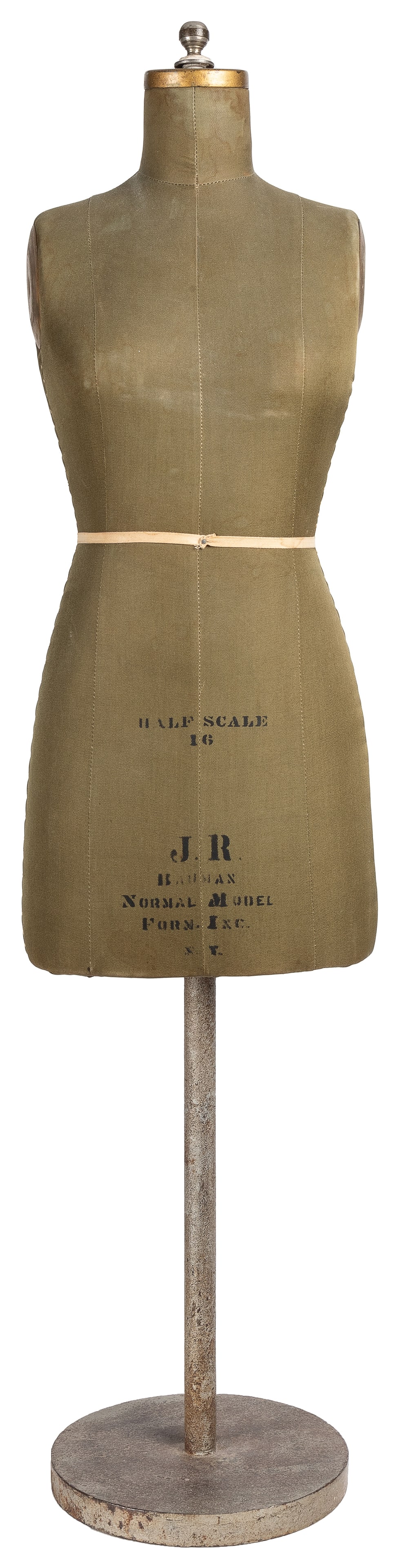  J. R. Bauman Half Scale Dress Form Mannequin. New York: J. ... (1 of 2)
