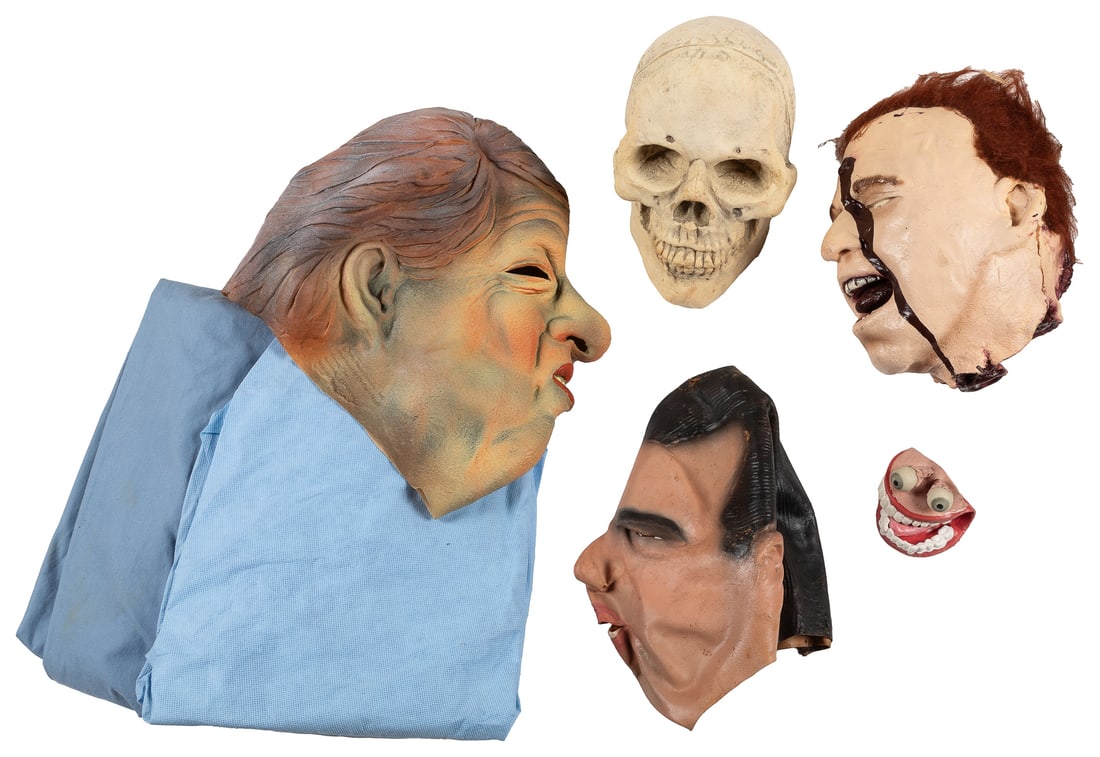 Group of Magician’s Prop Heads and Masks. 20th century. Inc... (1 of 2)