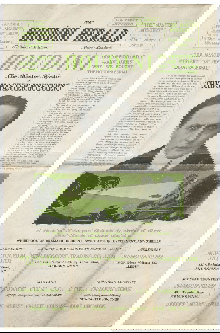 HOUDINI, Harry (Erik Weisz, 1874 – 1926). The Houdini Heral... (1 of 2)