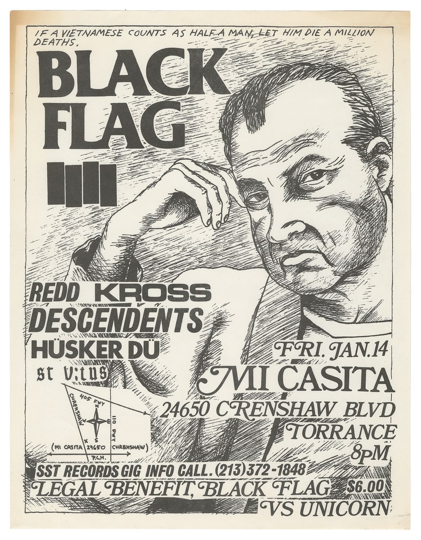 PETTIBON, Raymond (American, b. 1957). Black Flag with Redd... (1 of 1)