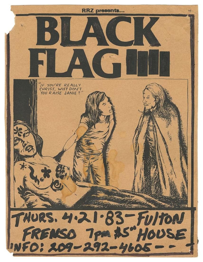 PETTIBON, Raymond (American, b. 1957). Black Flag at Fulton... (1 of 1)