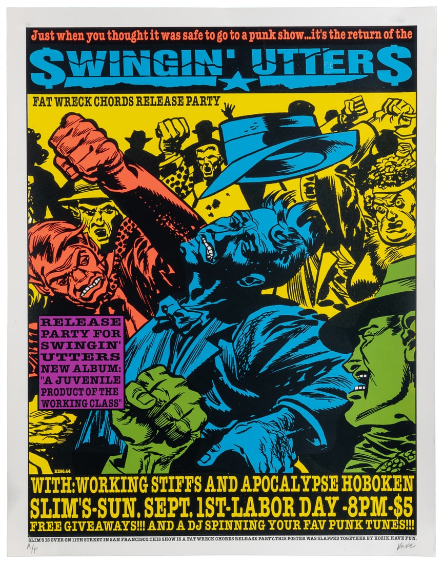 KOZIK Smashing Pumpkins ライブ ポスター Frank Kozik 1996 Smashing Pumpkins Concert Poster Numbered