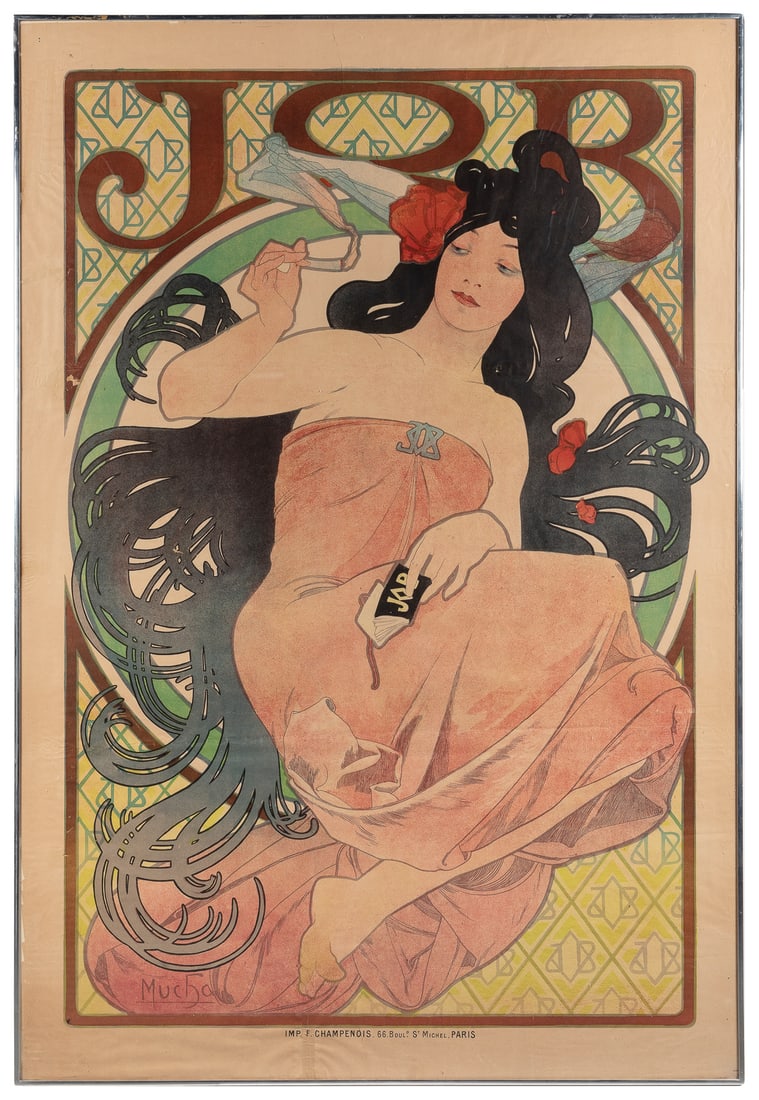 MUCHA, Alphonse (1860 – 1939). Job. 1898. Paris: F. Champen... (1 of 1)