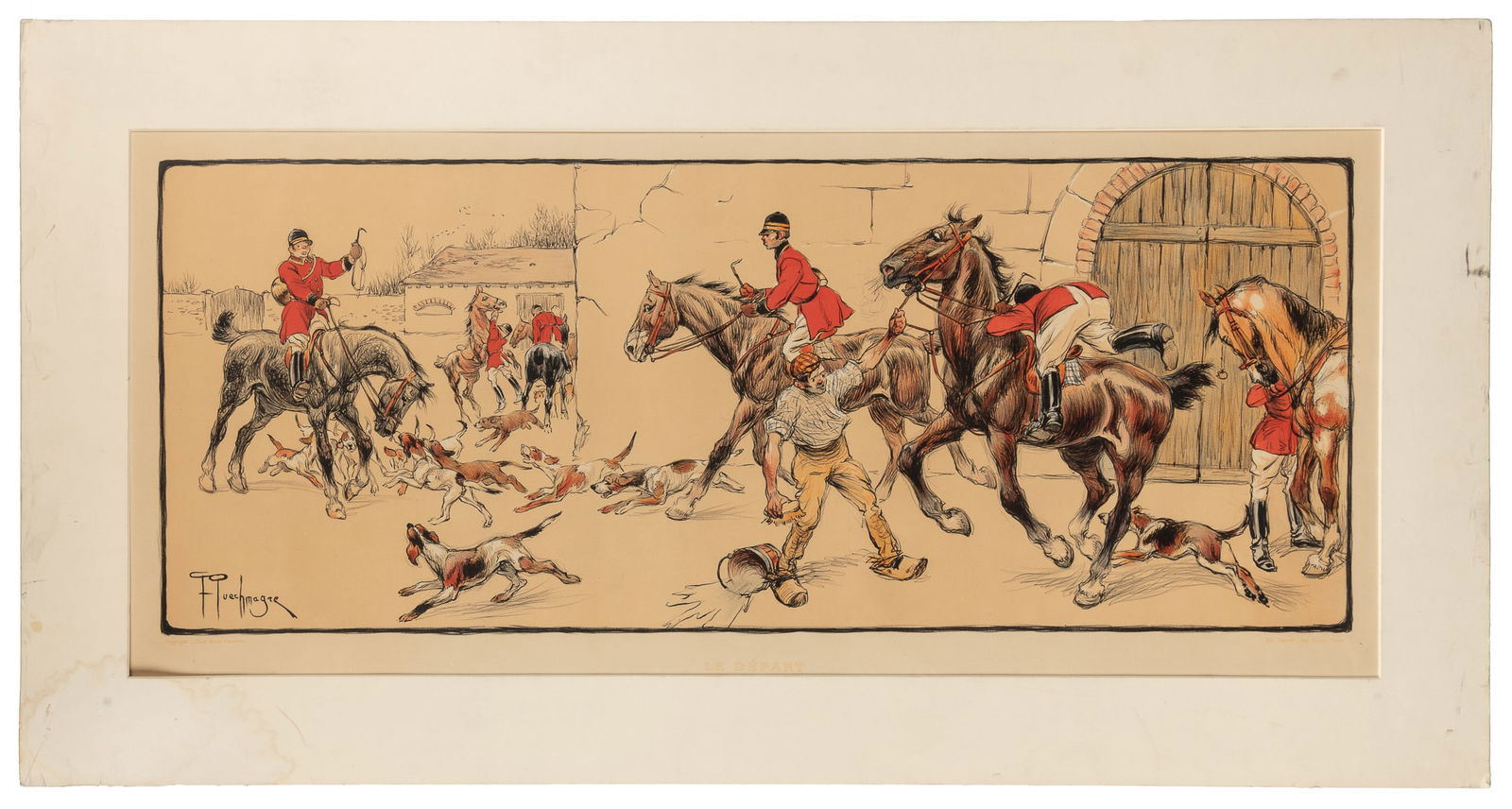 FLUECHMAGRE. Le Départ. Paris: Sagot, ca. 1903. Color image... (1 of 1)