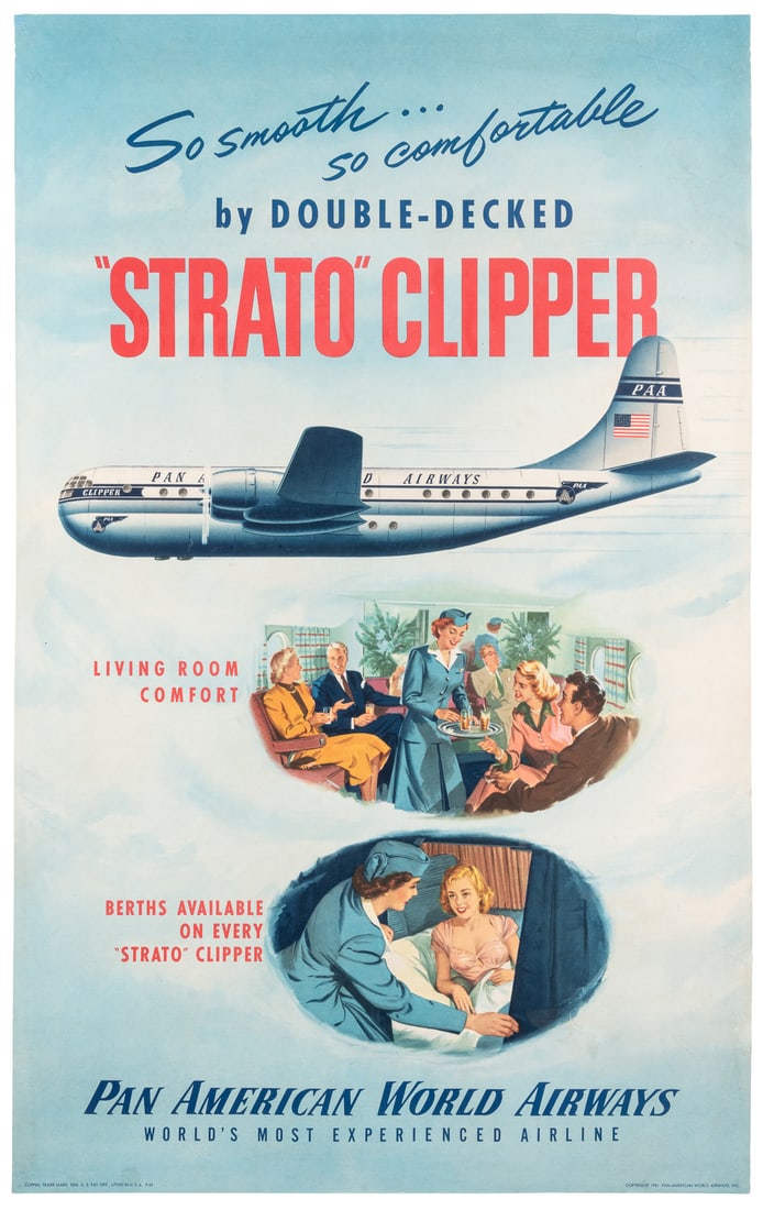 “Strato” Clipper / Pan American World Airways. 1951. Poster... (1 of 1)