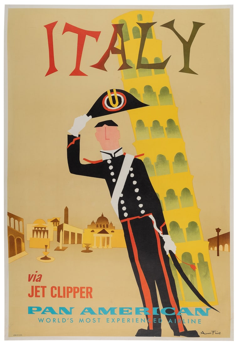 FINE, Aaron. Italy via Jet Clipper / Pan American. Circa 19... (1 of 1)