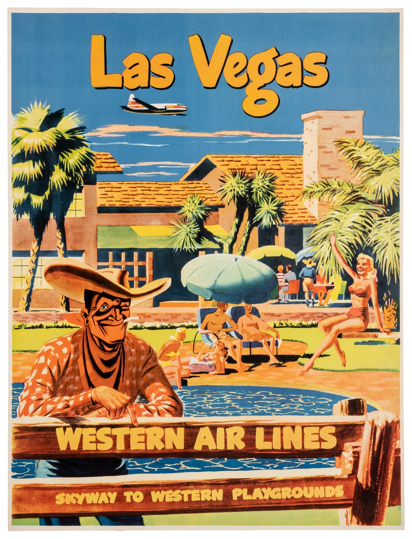 Las Vegas / Western Air Lines. Circa 1950s. Vegas Vic welco... (1 of 1)