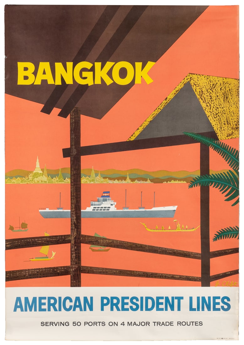 CLIFT, J. Bangkok / American President Lines. [1958]. Litho... (1 of 1)